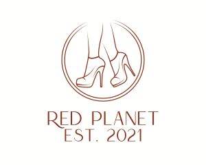 Red Heel Boots logo design