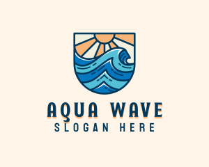 Ocean Surfing Waves logo design