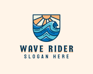 Ocean Surfing Waves logo design