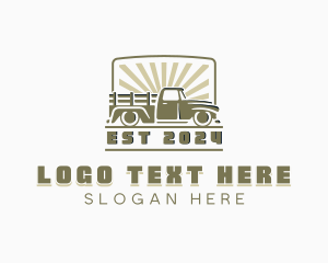 Transportation - Pick Up Truck Vehicle logo design