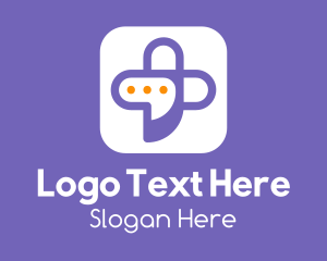 Inbox - Communication Bubble Cross logo design