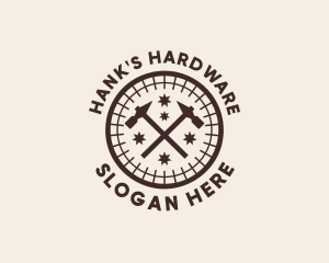 Carpentry Hammer Hardware logo design