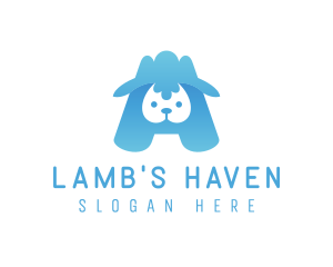 Lamb - Gradient Sheep Letter A logo design