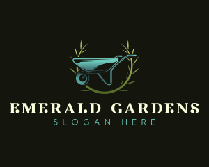 Garden Landscaping Wheelbarrow logo design