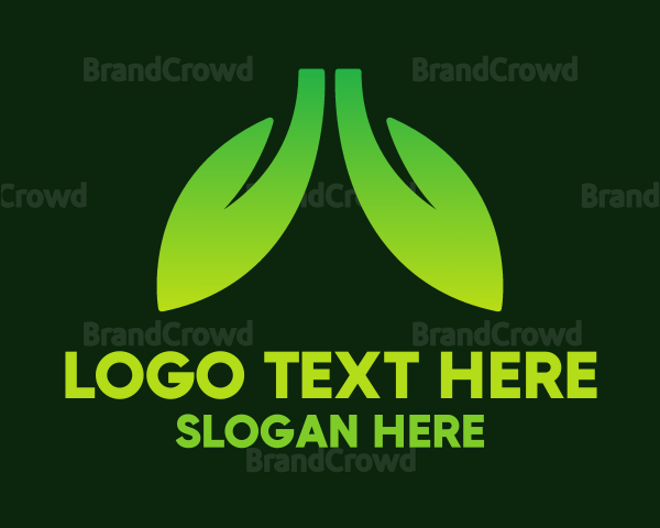 Green Gradient Eco Lungs Logo