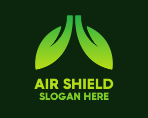 Green Gradient Eco Lungs logo design