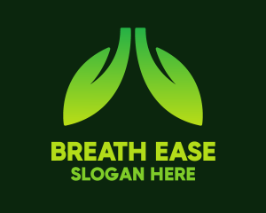 Green Gradient Eco Lungs logo design