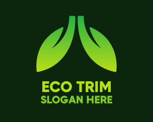 Green Gradient Eco Lungs logo design