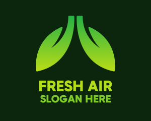 Green Gradient Eco Lungs logo design