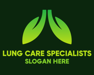 Green Gradient Eco Lungs logo design