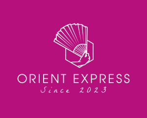 Orient - Hexagon Hand Fan logo design