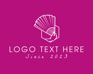 Online Shopping - Hexagon Hand Fan logo design