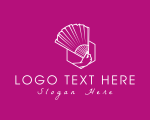 Hexagon Hand Fan Logo