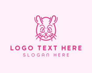 Hopping - Easter Bunny Rabbit logo design