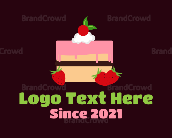 Strawberry Cherry Layered Cake Logo