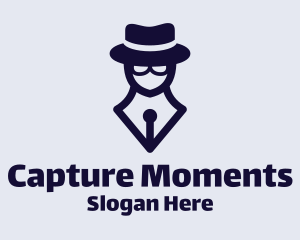 Photojournalist - Detective Spy Pen logo design