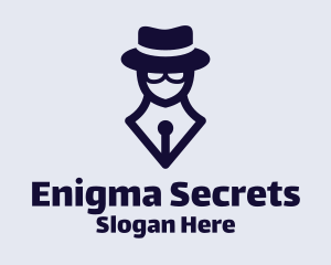 Detective Spy Pen logo design