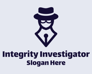 Detective Spy Pen logo design