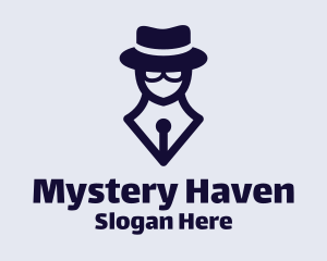 Detective Spy Pen logo design