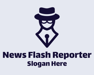 Reporter - Detective Spy Pen logo design