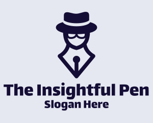 Detective Spy Pen logo design