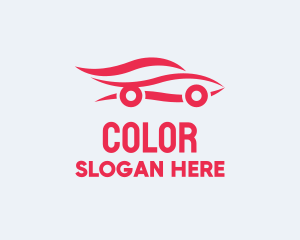 Red Car Silhouette Logo