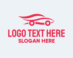 Silhouette - Red Car Silhouette logo design