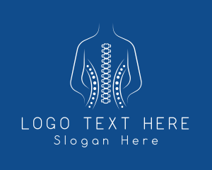 Massage - Human Spine Chiropractor logo design