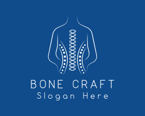 Skeletal - Human Spine Chiropractor logo design