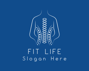 Rehabilitation - Human Spine Chiropractor logo design
