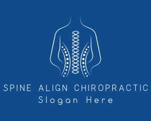 Human Spine Chiropractor logo design