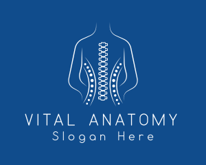 Anatomy - Human Spine Chiropractor logo design
