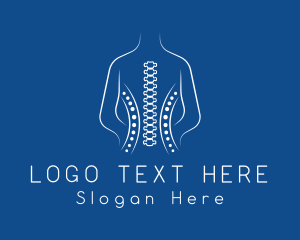 Skeletal - Human Spine Chiropractor logo design