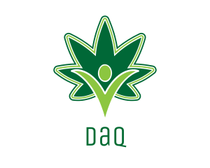 Dispensary - Green Marijuana Person logo design