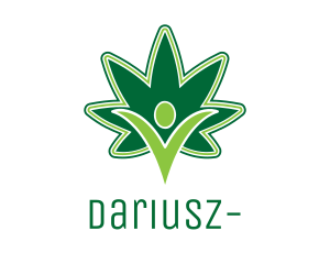 Medical Marijuana - Green Marijuana Person logo design