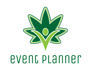 Smoke - Green Marijuana Person logo design