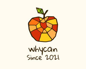Fruit Stall - Colorful Mosaic Apple logo design