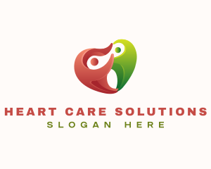 Partner Couple Heart logo design