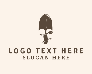 Sprout - Brown Garden Trowel logo design