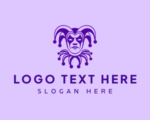 Drama - Circus Jester Clown logo design