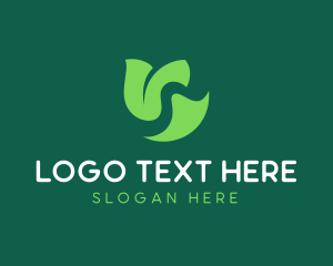 Vegan - Abstract Environmental Symbol logo design