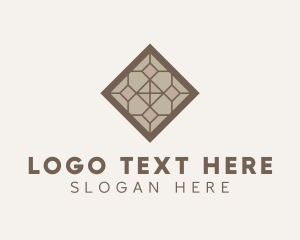 Home Improvement - Brown Pattern Tile logo design