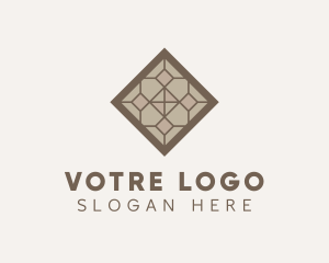 Floor - Brown Pattern Tile logo design