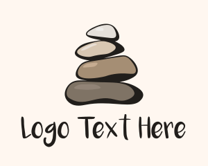 Relaxation - Brown Stone Stack Spa logo design