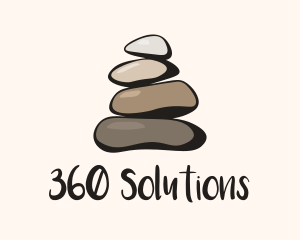 Brown Stone Stack Spa logo design