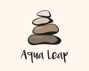 Brown Stone Stack Spa logo design