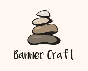 Brown Stone Stack Spa logo design