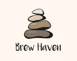 Brown Stone Stack Spa logo design