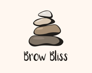 Brown Stone Stack Spa logo design