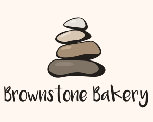 Brown - Brown Stone Stack Spa logo design